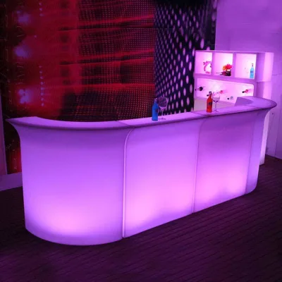 Portable bar Counter Party Event Counter Led Illuminated Led Plastic Portable Led High Bar Counter Furniture Mobile Bar