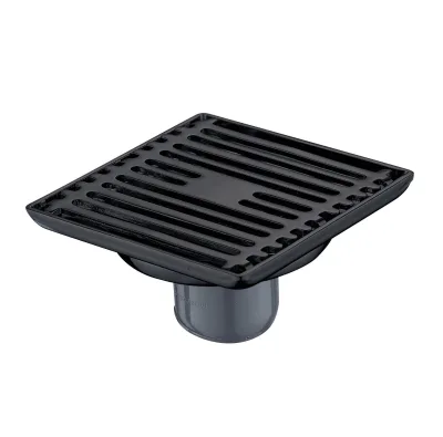 Modern Matte Black Stainless Steel 201 Square FLOOR DRAIN 10*10