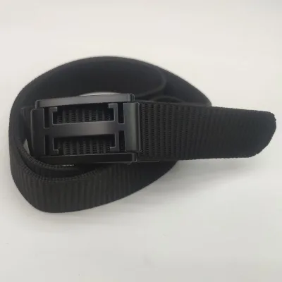 GQ B11 Hot Selling Toothless Polyester Auto Lock Buckle Tactical Fashion Waist Belt Heavy Webbing Sporty Style 125cm Strap