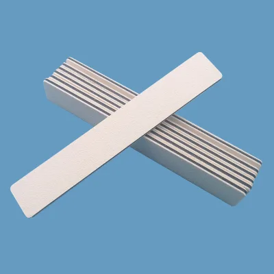 White Custom Logo Double Sided Emery Nail Files 80/100 High Quality Disposable Nail File Made in China
