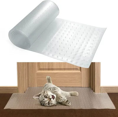 Anti-Slip Cats Scratching Pvc Plastic Carpet Floor protection Mat Anti Fatigue Mat Carpet Protector for Cats