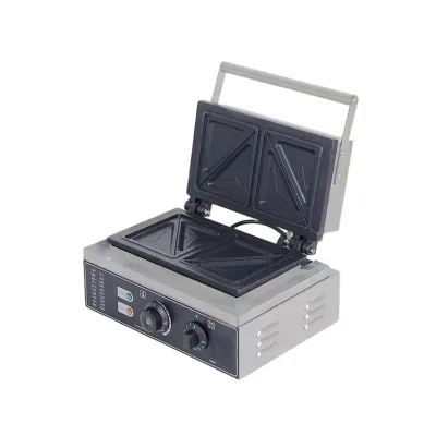 Triangular Sandwich Maker Electric Toastie Machine Stainless Steel 2 Slice Contact Grill Thermostat Control 50-300 Room