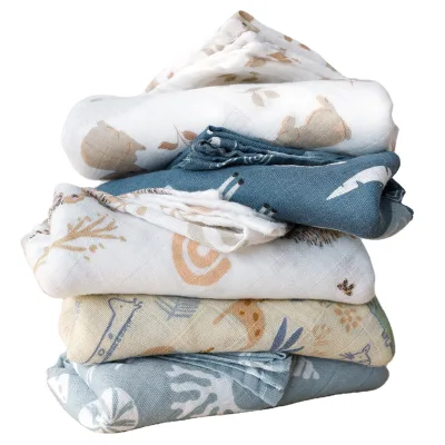 Super Soft 100%Cotton Rainbow Blanket Baby Prints Muslin Square 60*60cm Swaddle Blanket