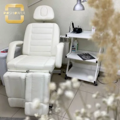 Adjustable Height Eyelash Extensions Table Spa White Electric Wood Eyebrow Separate Footrest Hotel Equipment Quality Massage