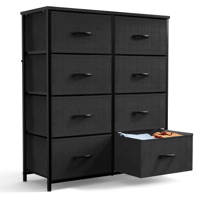 Dresser for Bedroom with 8 Drawers Tall Dresser & Chest of Drawers Fabric Dresser with Wood Top and Sturdy Steel Frame