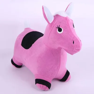 Plush Spotted Horse Bouncy Ride on Hopper Toy