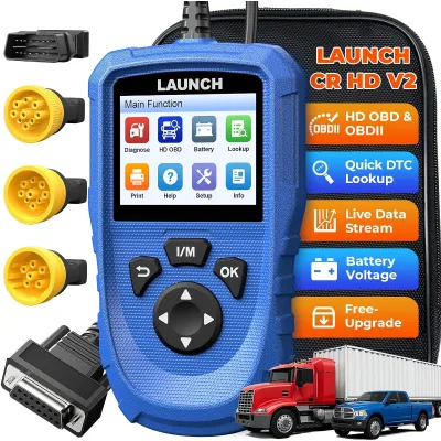 LAUNCH CR HD V2 Professional 24V Heavy Duty Truck HD OBD Scanner Diesel Code Reader DTC Check