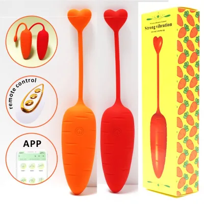 Wholesale Jump Egg Vibrator Carrot Shape Fruits & Vegetable Vibrators with Remote Control Wearable Massage Anal Sex Toys