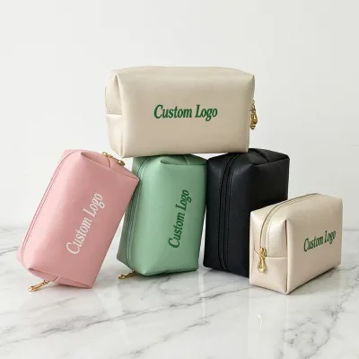 PU Waterproof Zipper Makeup Bag Portable Shower & Makeup Storage-Breathable Ultra-Lightweight