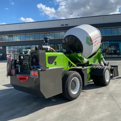 Self Loading Concrete Mixer Truck 3.5m³ Hydraulic Steering Mobile Cement Mixer Flexible Turning Narrow Village Roads