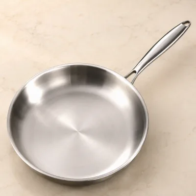Factory Direct Stainless Steel Honeycomb Nonstick Skillet with Tempered Glass Lid for Hotels Restaurants and Home Kitchens