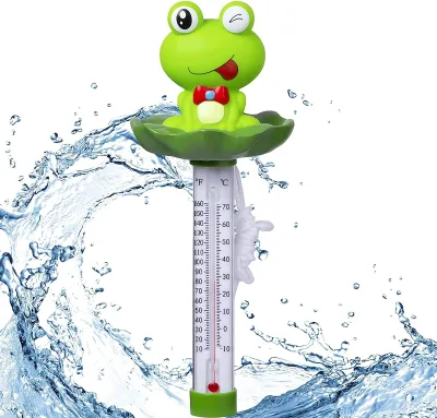 Gamry JMGD-0471 Large Size Animal Shape Floating Pool Thermometer 0C-50C Shatter Resistant String for Outdoor Indoor Use