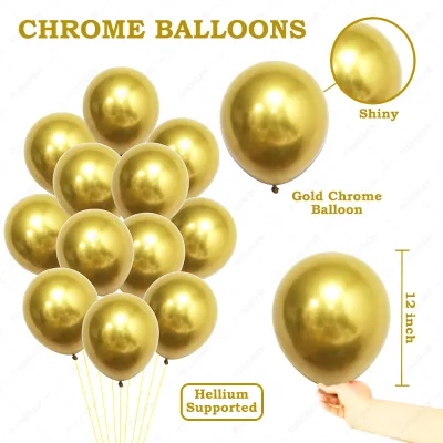 Wholesale Biodegradable Metallic Chrome Latex Balloons-Air & Helium Inflatable for Mother's Day Party Decorations