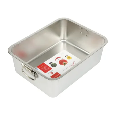 Zhongte Stainless Steel Severing Tray Steam Pan  With Handle