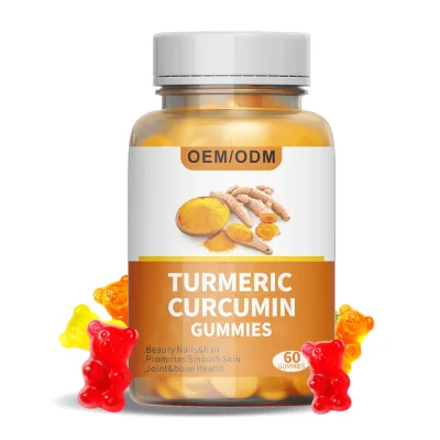 Customized Food Supplements Curcumin Turmeric Ginger Gummy for Joint Support and Brain Booster Turmeric Gummies