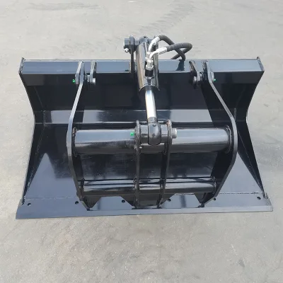 Factory Construction Grass Fork Grapple for Skid Steer Loader Bucket Grapple