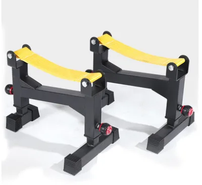 Adjustable Deadlift Stand Holder, Weightlifting Shock Absorbing Mat, Home Gym Barbell Lifter Training Equipment