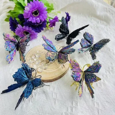 Wholesale Handmade Natural Crystal Chips butterfly for Yard & Decoration