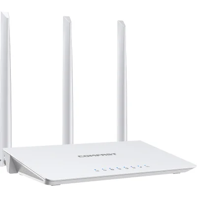 COMFAST WiFi4 300Mbps Wireless Router with Firewall & QoS Home Use Mini CF-WR613N V1 3 External Antennas 3 LAN Ports