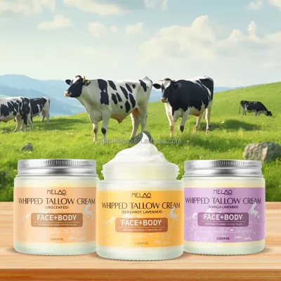 Custom Logo Tallow Based Skin Care Cream Beef Tallow Halal Wipped Tallow Butter