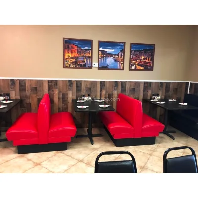Wholesale Restaurant Booths Cheap Restaurant Seating Sofa in Guangzhou (FOH-CBCK58) Fast Food Furniture Sofa