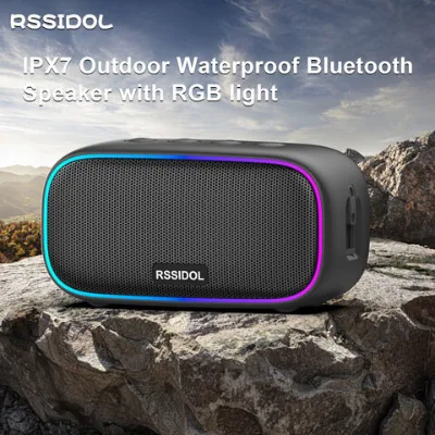 Manufacturer IPX7 Outdoor Waterproof Bluetooth Speaker with RGB light