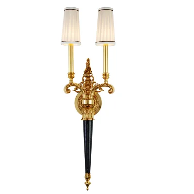 2 Light Copper Antique Wall Lamp for Home Hotel Lobby Meeting Room