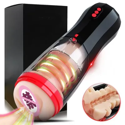 Hot Sell Masturbator Cup for Man Strong Vibration Automatic Masturbation Machine Masturbate Toys Telescopic Aircraft Cup