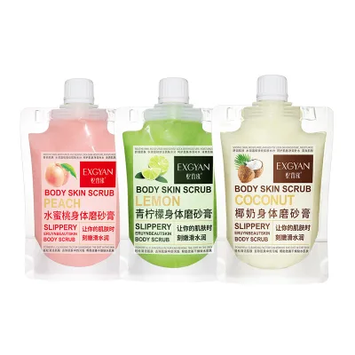 Private Label Coconut Milk Lemon Fruits Body Scrub Deep Cleaning Exfoliating Moisturizing Rejuvenation Skin Care Body Scrub