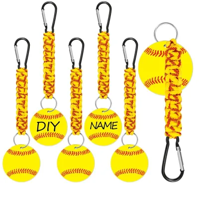 Baseball-themed Multi-functional Charm with Customizable Engraving, DIY Backpack and Key Dual-use Pendant