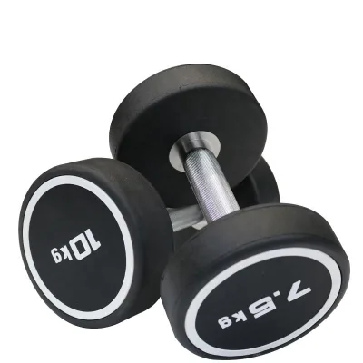 High Quality PU Urethane round Dumbbell with Customized Logo Factory Direct for Home Gym Use