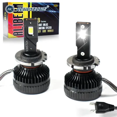 HCMOTIONZ 2pcs D2H Headlight Kit High or Low Beam Bulbs 6000K White Lamp 60W 8000Lm High Bright LED D2H Bulbs