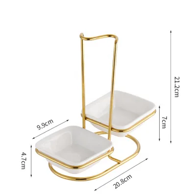 Bulk Kitchen Gadgets Accessory Metal Cooking Spoon Holder Rest Serving Spoon Keeper Double Standing Spoon Rest