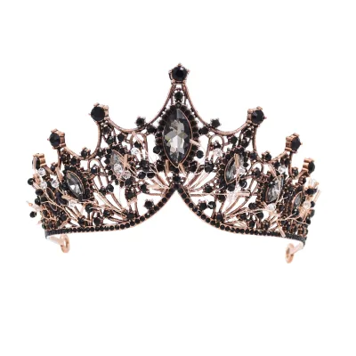 Baroque Retro Bridal Tiaras Crown Hollowed Women Headband Wedding Hair Accessories