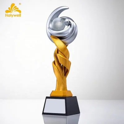 2026 Hot Selling Plated Resin Trophy Award Souvenir for Sports Competition Corporate Annual Meeting Victory Commemorative Gift