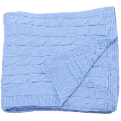 Manufacturer Cotton Crochet Solid Color Knit Baby Blanket Knit Crochet Receiving Blanket