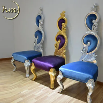 Foshan King and Bride Wedding Throne Chairs Hot Sale Leisure Chair for Hotel Dining and Outdoor Use Wood Panel Style