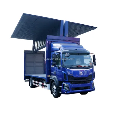 Dongfeng Chenglong Diesel Wing Van Semi Trailer New 4x2 Open Box Truck Trailer Left Steering Euro 6 Emission Standard 150-250HP