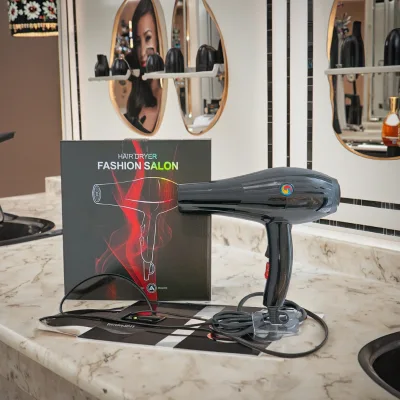 2025 AINI Professional Salon Hair Dryer Top Sale 600W High Power Ionic Electric Diffuser Cheveux Custom Black Plastic AC Motor