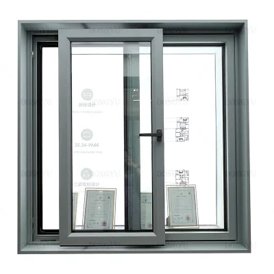 Factory Supplier Waterproof Aluminium Alloy Double Layer Tempered Glass Slide Tilt Turn Sliding Drift Windows