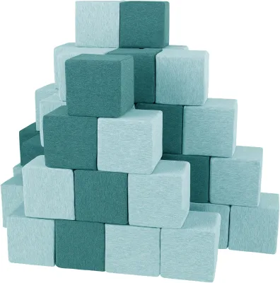 Woxin Soft Indoor/Outdoor Trampoline Park Gymnastic Pool Decor Foam Pit Blocks Sponge Cube with Cloth Cover