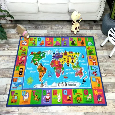 Anti-slip Latex Easy to Clean Eco-Friendly Kids Rugs Children's for Playroom Mats