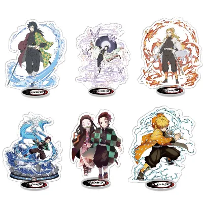 16cm 39 Designs Anime Figure Demon Slayer Kimetsu No Yaiba Cosplay Acrylic Stand Desk Decor Standing Sign Figures Gift New