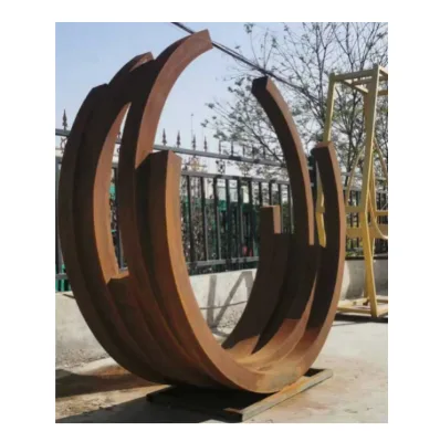 Decoration Outdoor Rusty Metal Sculpture Corten Steel Garden Art Rusted Metal Garden Art Artwork Corten Steel