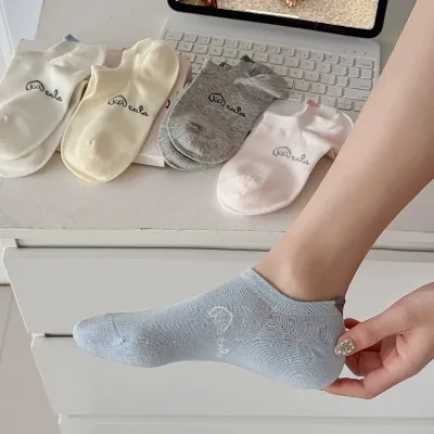 Women Socks Cute Heart Kawaii Ankle Socks Low Cut Invisible Socks Soft Breathable Thin Summer Casual Socks