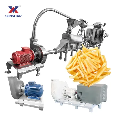 Sensitar Gasoline Powered Food Grade Stainless Steel High Pressure Hydro Cutter Pump French Fries Cutting Machine 1 Year