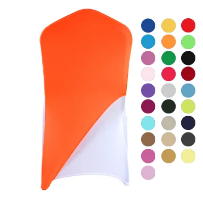 Orange Spandex Half Back Chair Cover Topper Chair Band for Wedding Party Decoration