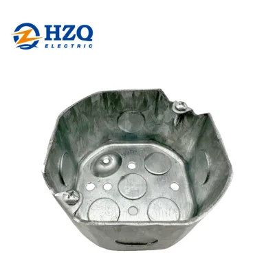 Wholesale Price One-stop Service 4 In. Octagon Box, Drawn, 1-1/2 In. Deep, Eight 1/2 In. KO's, Raised Ground
