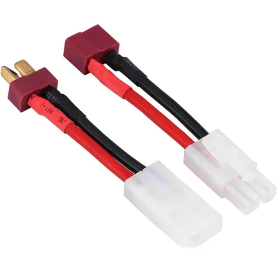 RC Car & Model Airplane Battery Charging Cable-Daitan Palace T-Type Male-to-Female Silicone Cable 14 AWG Bagged Packaging