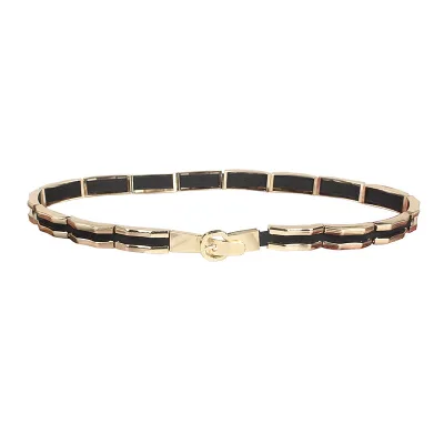 Skirt Belt Decorative Metal Female Fine Elastic Korean Version with Dress Fashion Waist Chain Belt Elastic Hundred with Jewelry